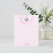 Dance Disco Ball Party Custom Roze Zwart Party Bedankkaart (Staand voorkant)