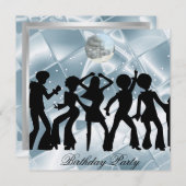 Dance Disco Birthday Party ice Invitation Kaart (Voorkant / Achterkant)