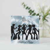 Dance Disco Birthday Party ice Invitation Kaart (Staand voorkant)