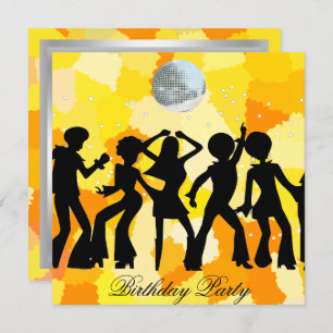 Dance Disco Birthday Party Invitation Kaart