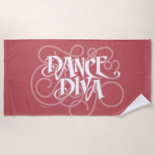 Dance Diva Beach Towel Strandlaken (Voorkant)