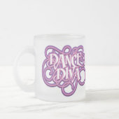 Dance Diva Frosted Glass Coffee Mok (Links)