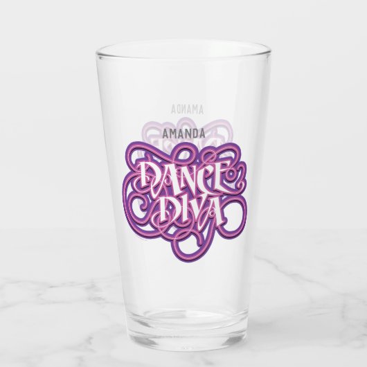 Dance Diva Glas (Achterkant)