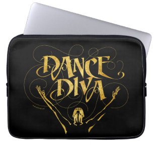 Dance Diva (goud) Laptop Sleeve