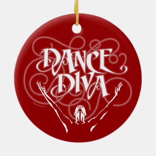 Dance Diva Keramisch Ornament (Achterkant)