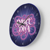 Dance Diva Large Clock Grote Klok (Hoek)