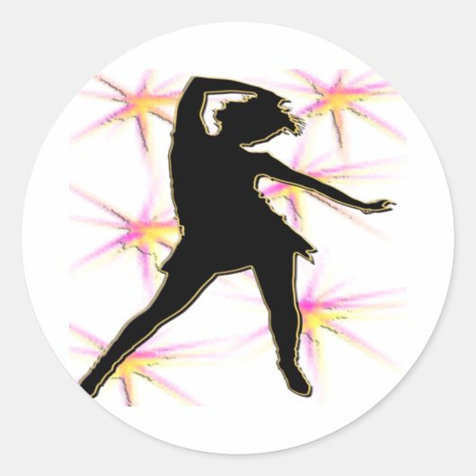 Dance Diva T-shirts en geschenken Ronde Sticker (Voorkant)