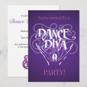Dance Diva Uitnodiging (Voorkant / Achterkant)