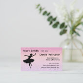 Dance docent/dansinstructeur Visitekaartjes (Staand voorkant)