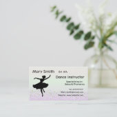 Dance docent/dansinstructeur Visitekaartjes (Staand voorkant)