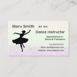Dance docent/dansinstructeur Visitekaartjes