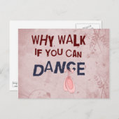 Dance don't Walk Briefkaart (Voorkant / Achterkant)