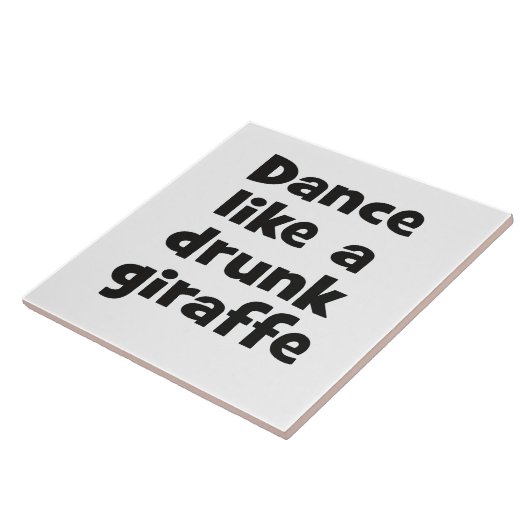 Dance drink giraffe bf tegeltje (Zijkant)
