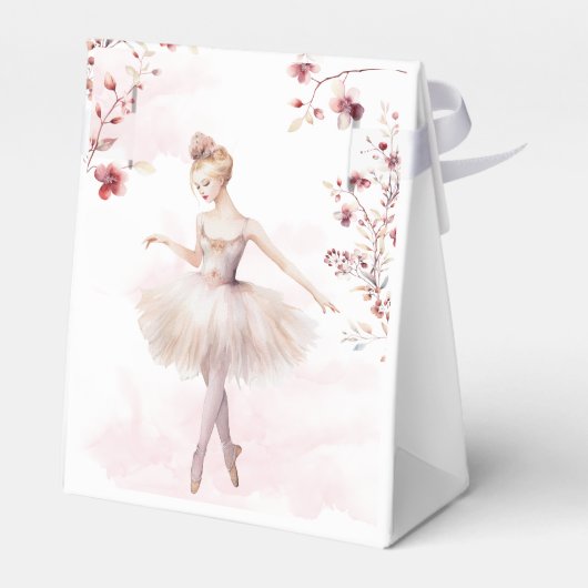 Dance en twirl ballerina bedankdoosjes (Achterkant)