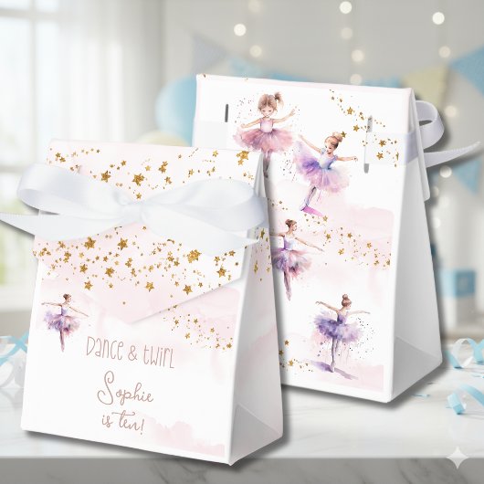 Dance en twirl ballerina bedankdoosjes