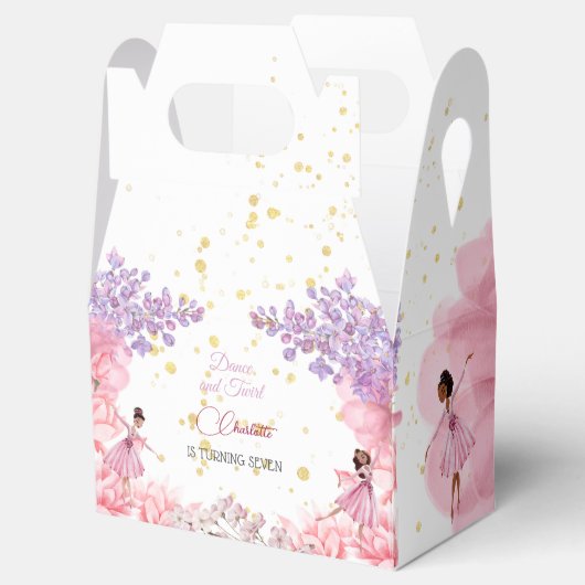 Dance en twirl ballerina bedankdoosjes (Geopend)