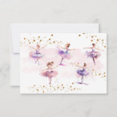 Dance en twirl ballerina bedankkaart (Achterkant)