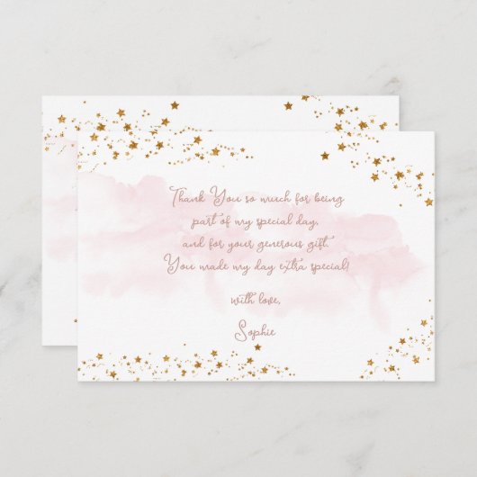 Dance en twirl ballerina bedankkaart (Voorkant / Achterkant)