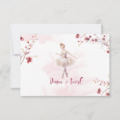 Dance en twirl ballerina bedankkaart (Achterkant)