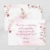 Dance en twirl ballerina bedankkaart (Voorkant / Achterkant)