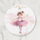 Dance en twirl ballerina.. bedankt bedankjes labels (Achterkant)