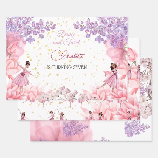 Dance en twirl ballerina inpakpapier vel (Set)