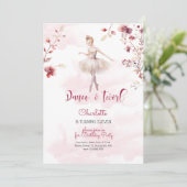 Dance en twirl ballerina kaart (Staand voorkant)