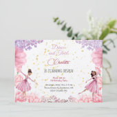 Dance en twirl ballerina kaart (Staand voorkant)