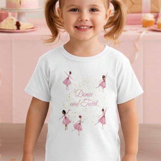 Dance en twirl ballerina kinder shirts