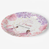 Dance en twirl ballerina papieren bordje (Gekanteld)