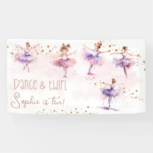 Dance en twirl ballerina spandoek (Horizontaal)