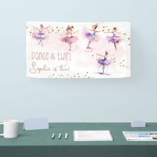 Dance en twirl ballerina spandoek (Beurs)