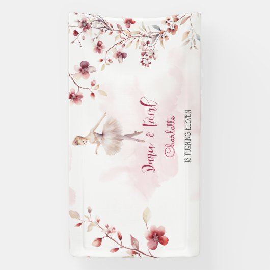 Dance en twirl ballerina spandoek (Verticaal)