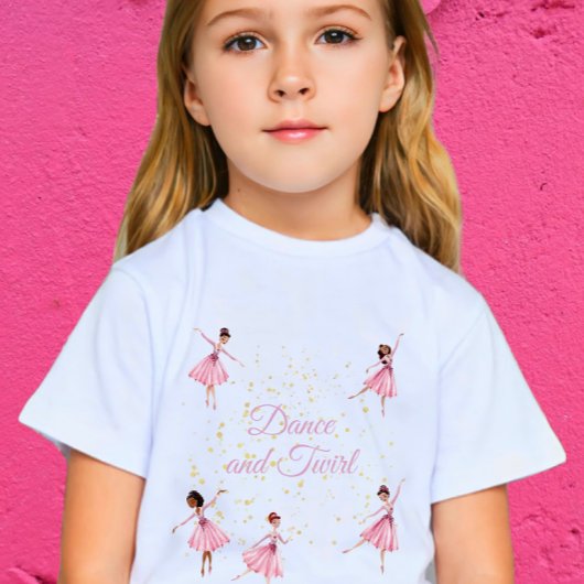 Dance en twirl ballerina t-shirt