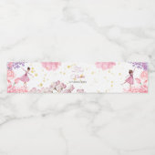 Dance en twirl ballerina waterfles etiket (Enkel label)