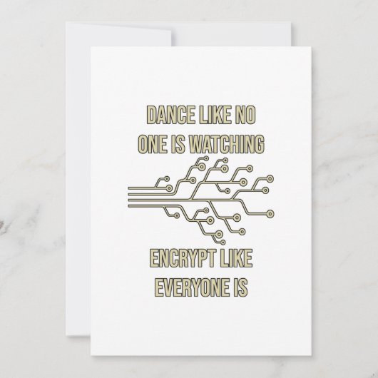 Dance Encrypt Programming Feestdagenkaart (Voorkant)