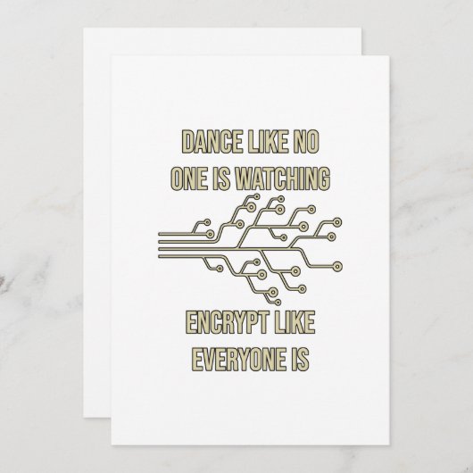 Dance Encrypt Programming Feestdagenkaart (Voorkant / Achterkant)