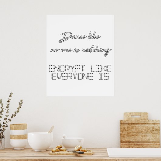 Dance Encrypt Programming Poster (Keuken)