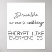 Dance Encrypt Programming Poster (Voorkant)