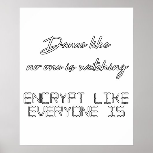 Dance Encrypt Programming Poster (Voorkant)