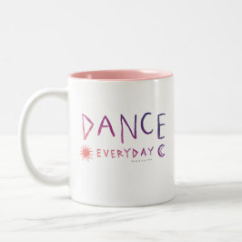 DANCE EVERYDAY Quote Ballet *Sunset Ombre* Tweekleurige Koffiemok
