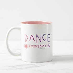 DANCE EVERYDAY Quote Ballet *Sunset Ombre* Tweekleurige Koffiemok