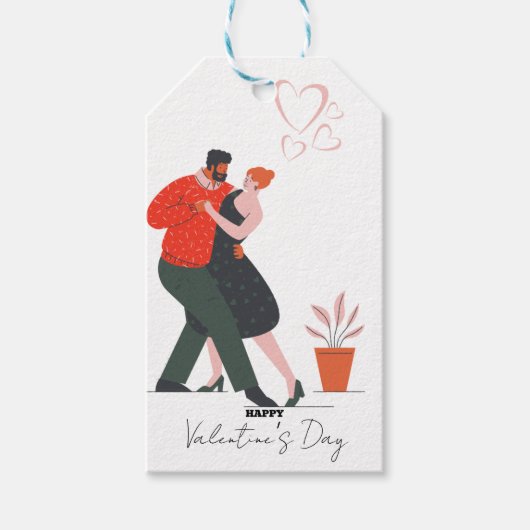 Dance Figure Valentijnsdag Cadeaulabel (Voorkant)