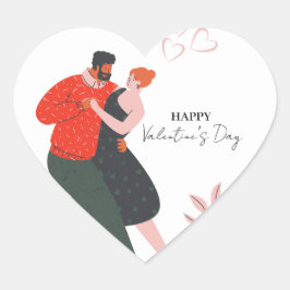 Dance Figure Valentijnsdag Hart Sticker
