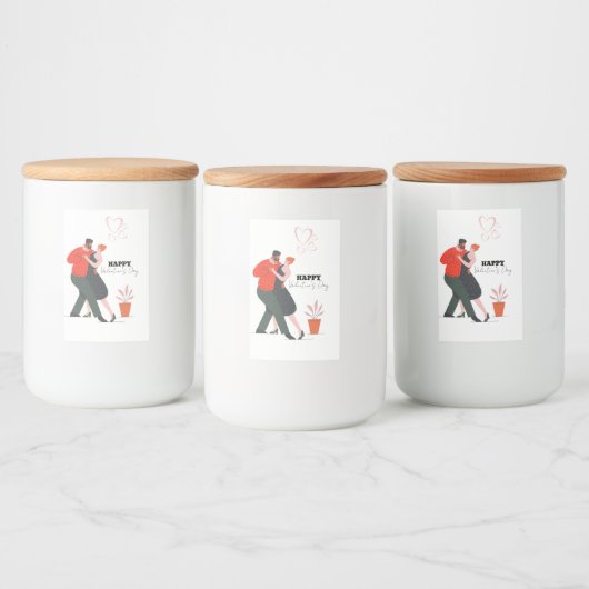 Dance Figure Valentijnsdag Voedselcontainer Etiket (Flessen)