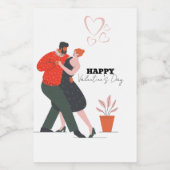 Dance Figure Valentijnsdag Voedselcontainer Etiket (Enkel label)