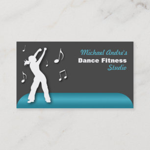 Dance Fitness Blue Visitekaartjes