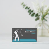 Dance Fitness Blue Visitekaartjes (Staand voorkant)