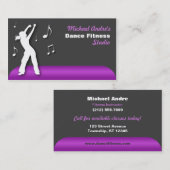Dance Fitness Paarse Visitekaartjes (Voorkant / Achterkant)