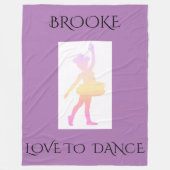 DANCE FLEECE BLANKET MET DOUANNAAM. (Voorkant)